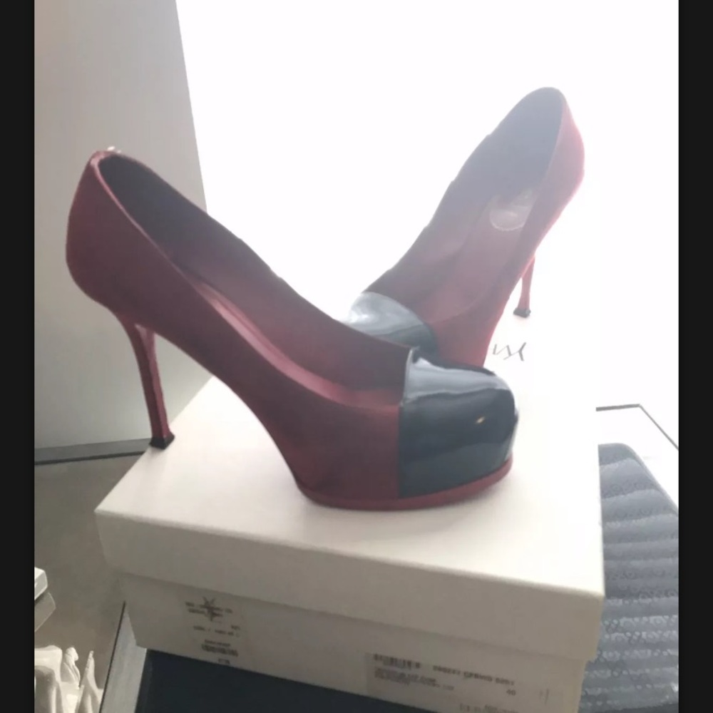 Authentic Yves Saint Laurent heels, sole added
